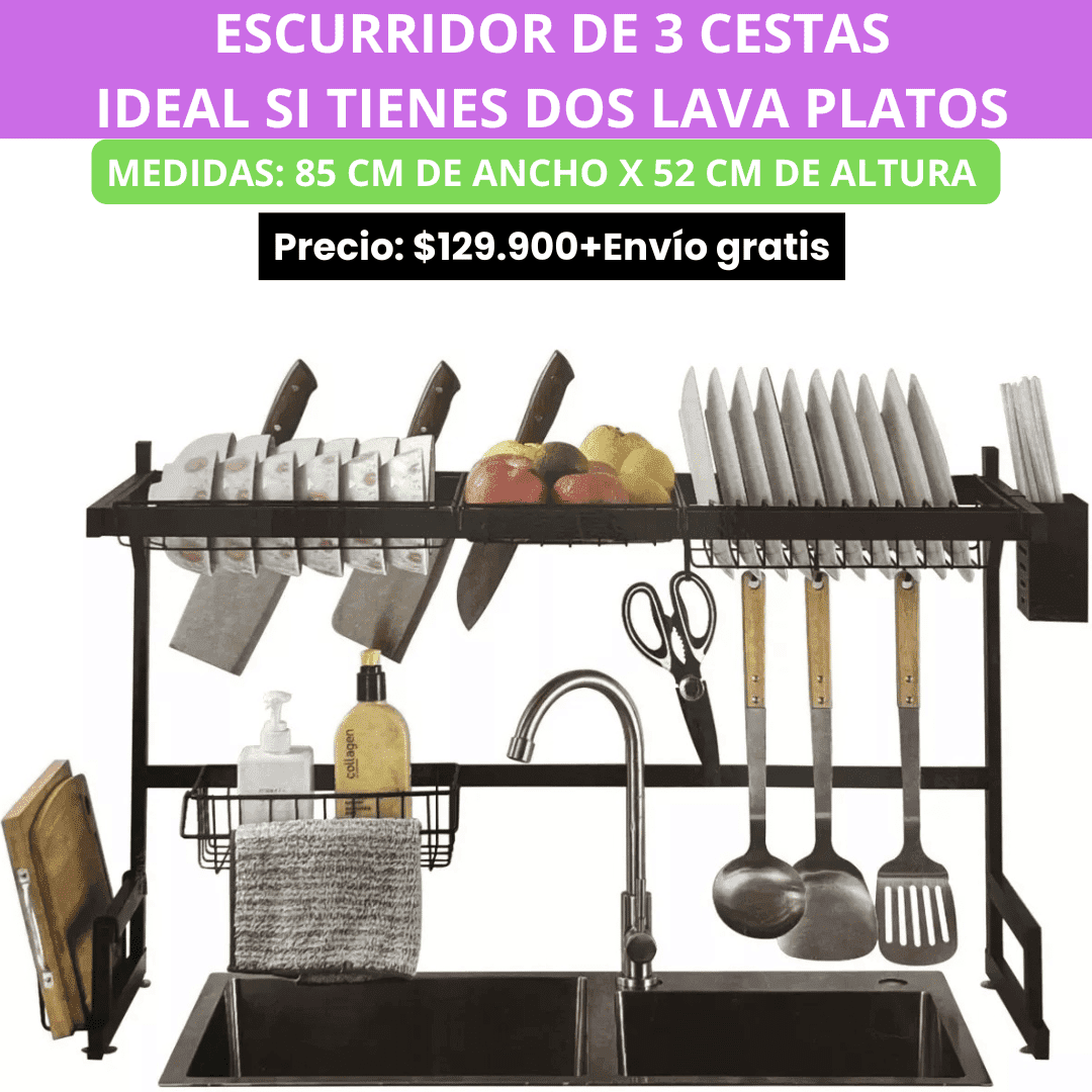 3 Opciones de Escurridores y organizadores de platos-DrainerPlus