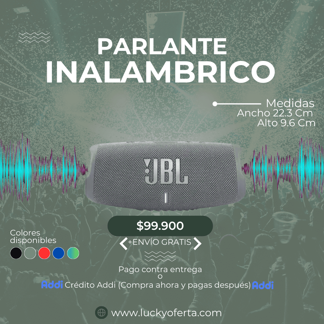 PARLANTE CHARGE FIVE INALÁMBRICO PRECIO DE LOCURA