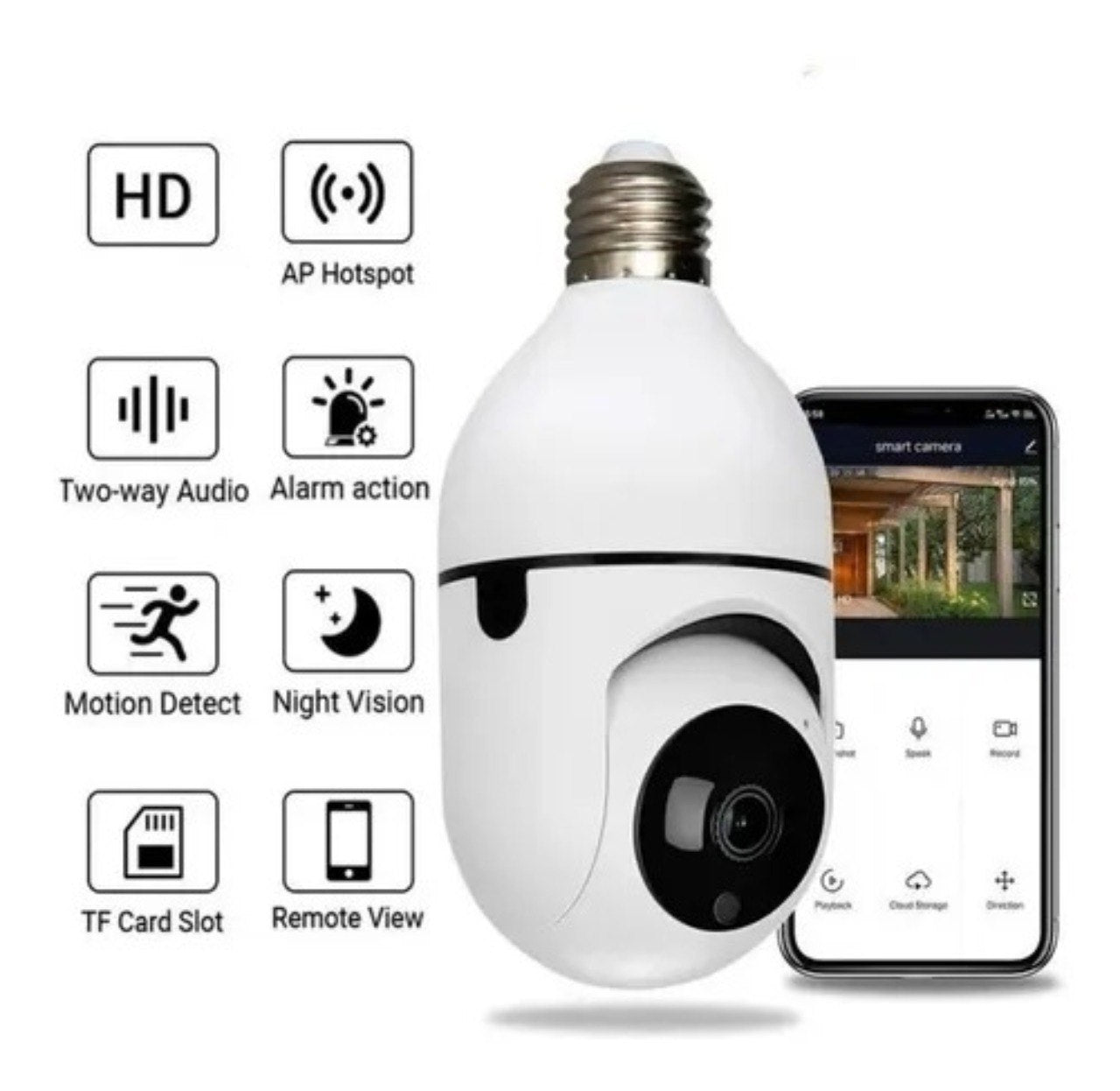 Cámara de seguridad BOMBILLO Robótica Wifi 👁️⭐⭐⭐⭐⭐
