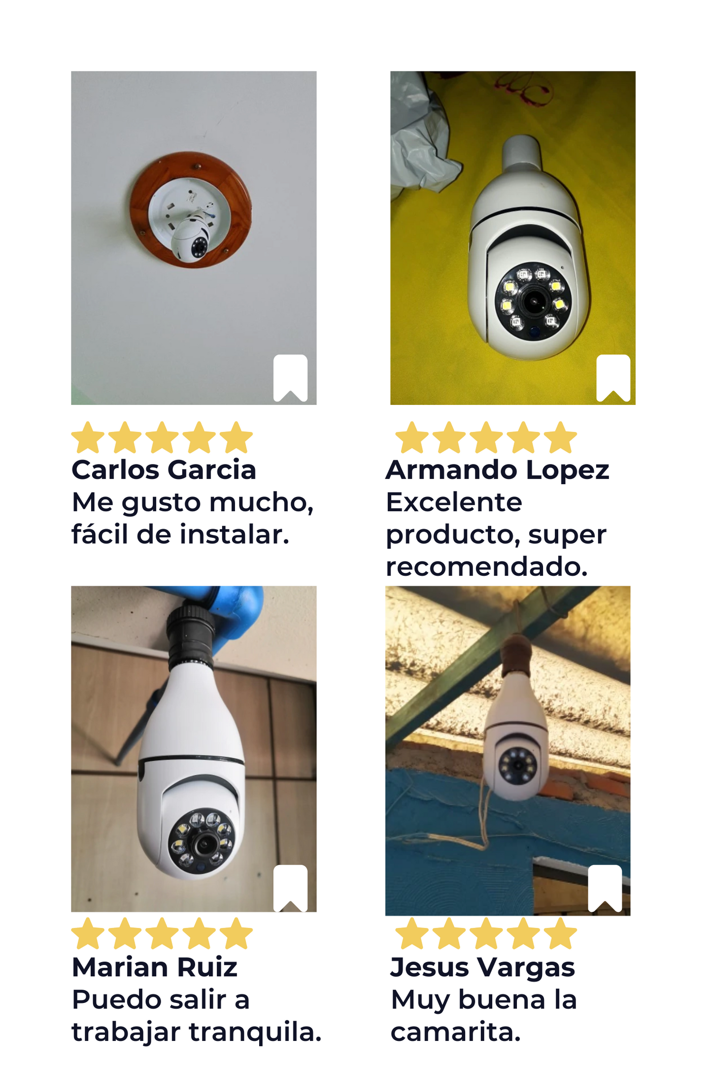 Cámara de seguridad BOMBILLO Robótica Wifi 👁️⭐⭐⭐⭐⭐