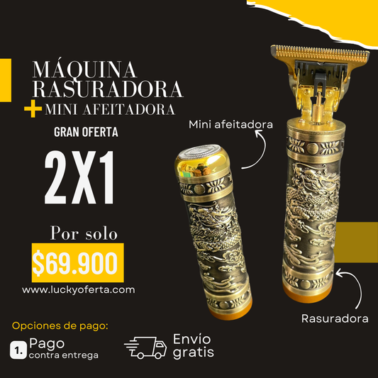 Combo de maquinas de afeitar Oferta 2x1 Macho Alfa