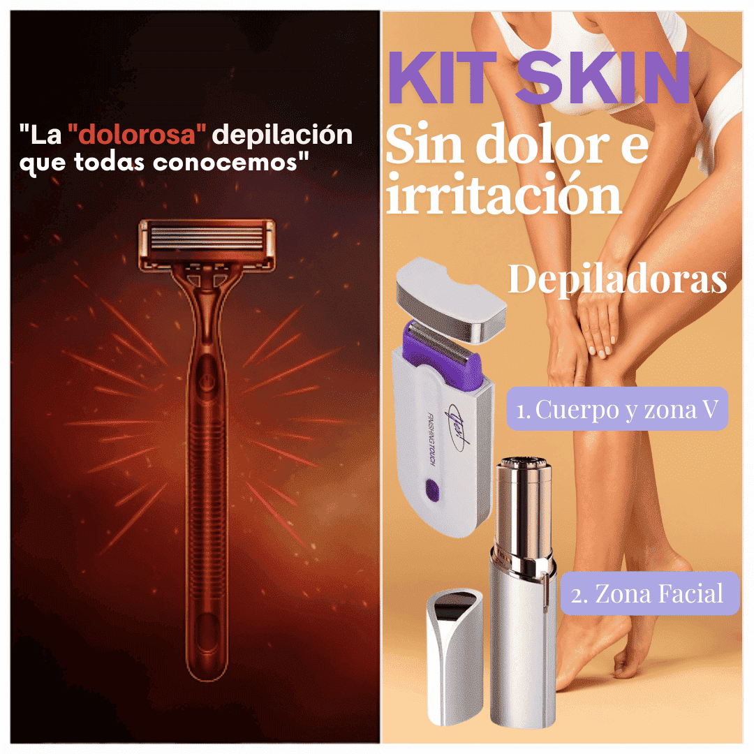 Kit Bye Skin: Depiladora para el cuerpo + Depiladora Facial